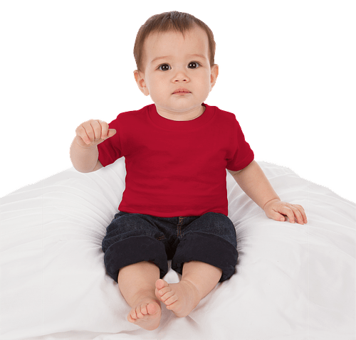 Rabbit Skins Jersey Baby T-shirt in Red