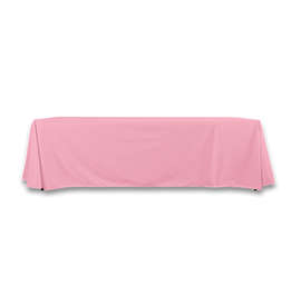 Full Color 8' Poplin Throw Tablecloth - Color: Flamingo
