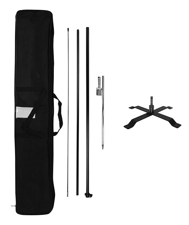 Full Color 8' Portable Feather Flag with Cross Base