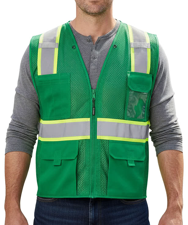 Kishigo EV Series Enhanced Visibility Non-ANSI Multi-Pocket Mesh Safety Vest