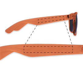 Solid Malibu Sunglasses - Color: Translucent Orange