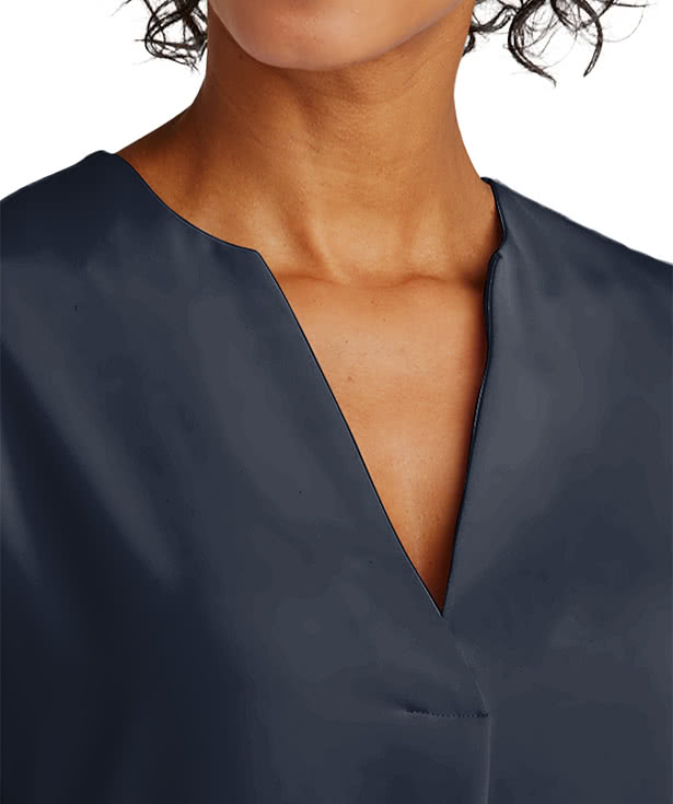 Brooks Brothers Women’s Open-Neck Satin Blouse