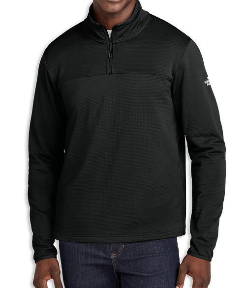 The North Face Aim Recycled Quarter Zip Fleece Pullover - Printed in TNF Black