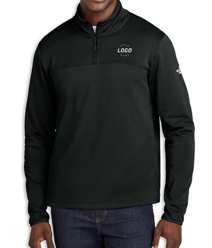 The North Face Aim Recycled Quarter Zip Fleece Pullover - Printed in TNF Black