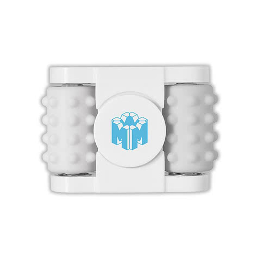 Recycled Plastic Fidget Spinning Sensory Roller Toy in WHITE