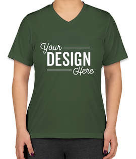 Team 365 Women's Zone V-Neck Performance Shirt - Color: Sport Dark Green
