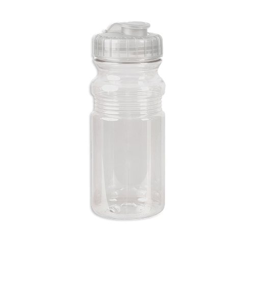20 oz. Translucent Sports Water Bottle with Snap Cap in Clear