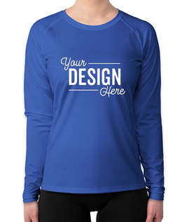Sport-Tek Women's Long Sleeve Rash Guard Shirt - Color: True Royal