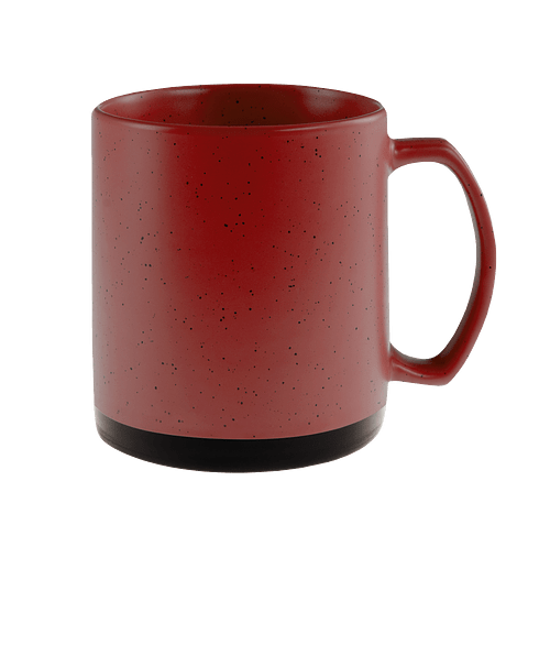 Laser Engraved 20 oz. Darien Ceramic Speckled Mug in Red