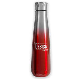 16 oz. Svelte Stainless Steel Ombre Insulated Water Bottle - Color: Ombre Red