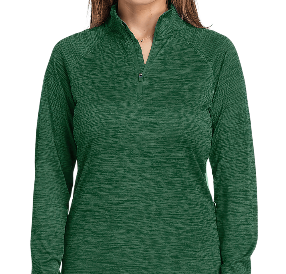 Charles River Women's Space Dyed Quarter Zip Performance Shirt-default