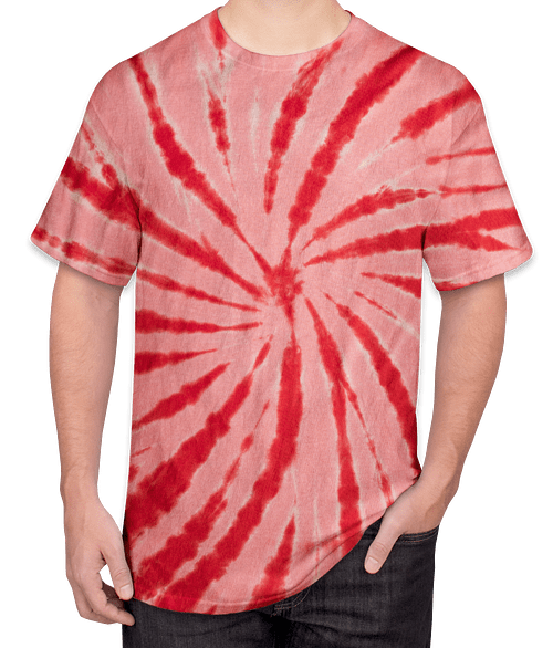 Port & Company Tie-Dye T-shirt in Red