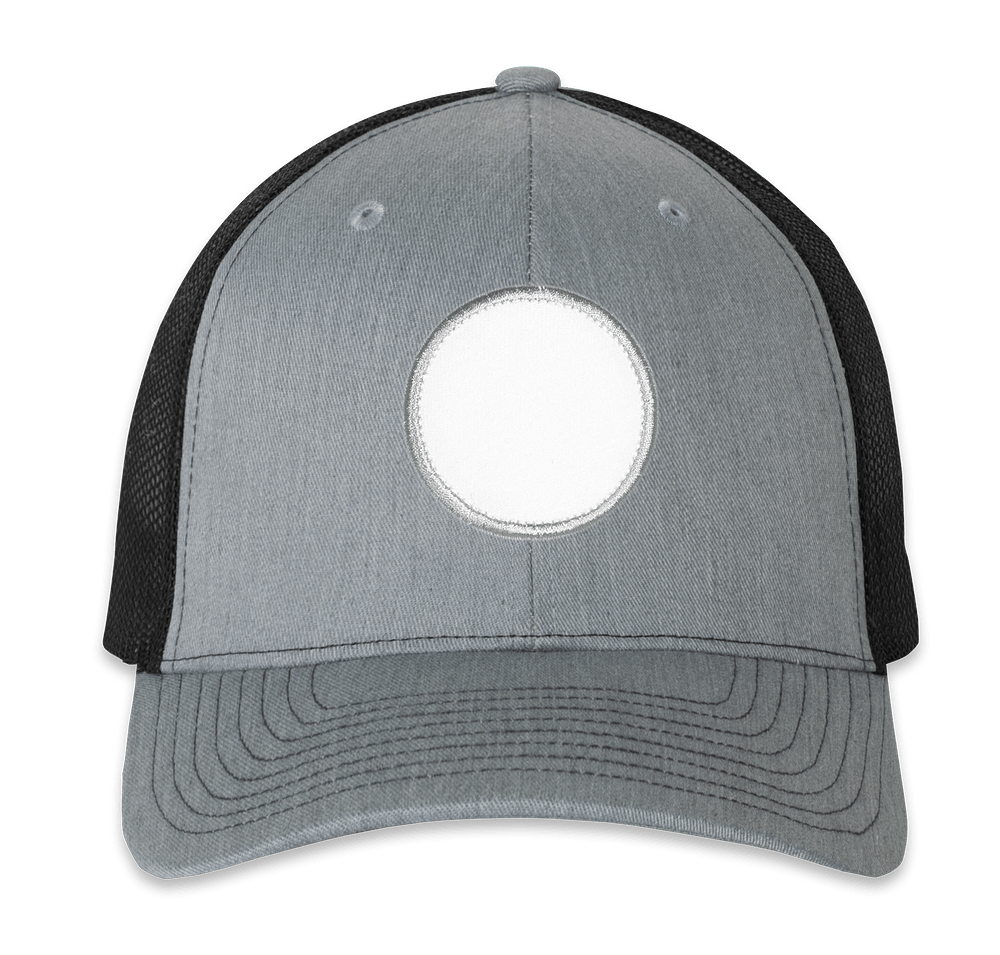 Richardson Snapback Trucker Hat - Circle Patch - Embroidered-default
