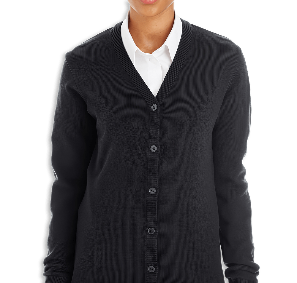 Harriton Women's Pilbloc V-Neck Button-Up Cardigan-default