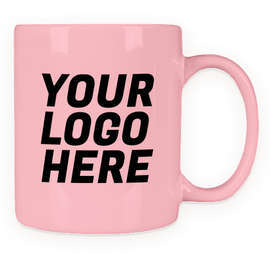 11 oz. Ceramic Mug - Color: Pink