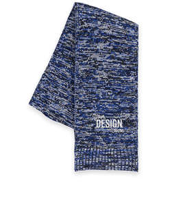 Sport-Tek Melange Scarf - Color: True Royal/ Black/ White