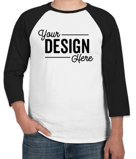 Canada - Bella + Canvas Lightweight Raglan T-shirt - Color: White / Black