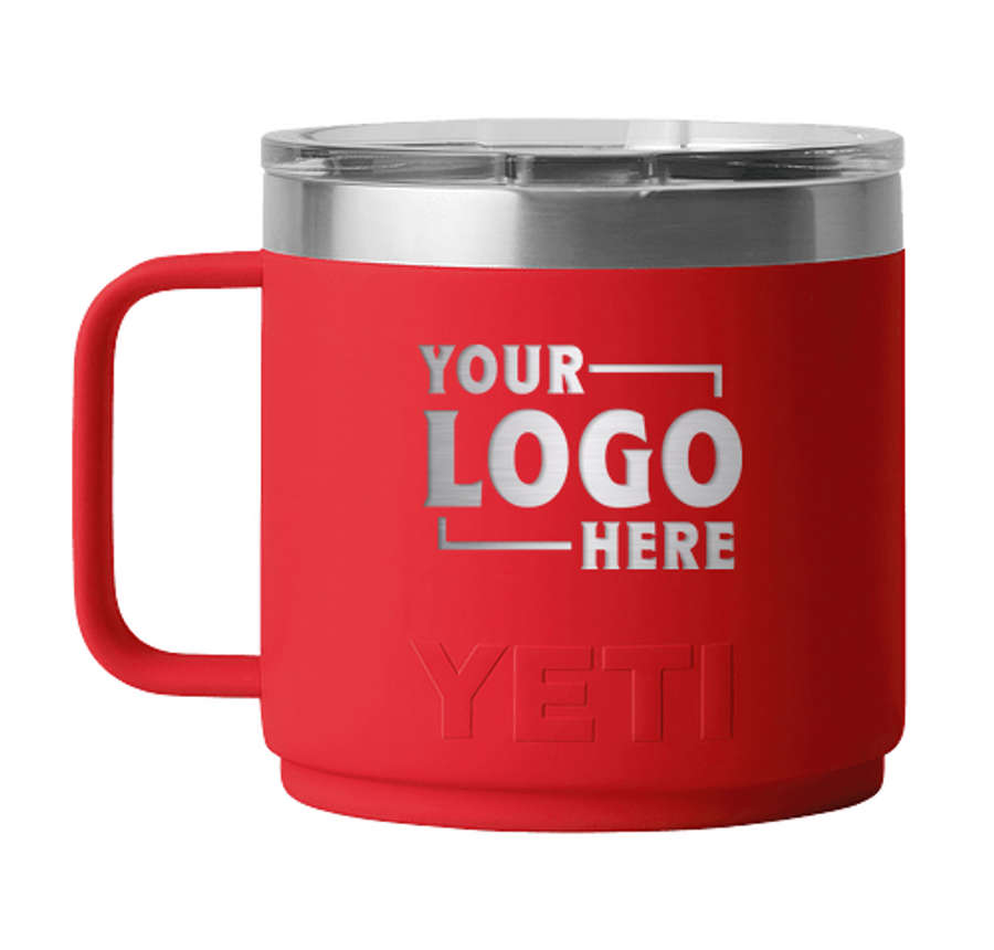 YETI Laser Engraved 14 oz. Rambler Stackable Mug with MagSlider in Red Rescue