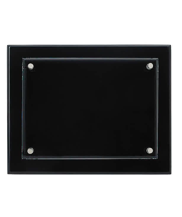 Laser Engraved 10" Floating Glass Plaque