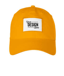 Ahead Largo Washed Twill Baseball Hat with White Rectangle Patch - Color: University Gold