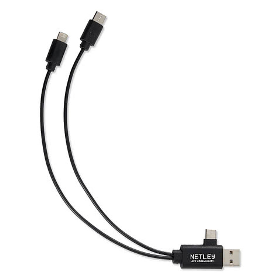 5-in-1 Recycled Charging Cable in Black