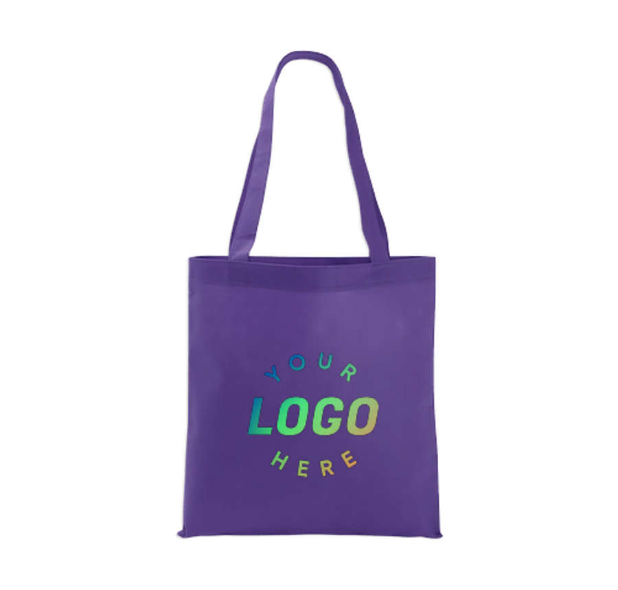 Full Color Poly Pro Flat Tote Bag in Purple