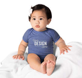 Rabbit Skins Harborside Melange Jersey Baby Bodysuit - Color: Royal Melange