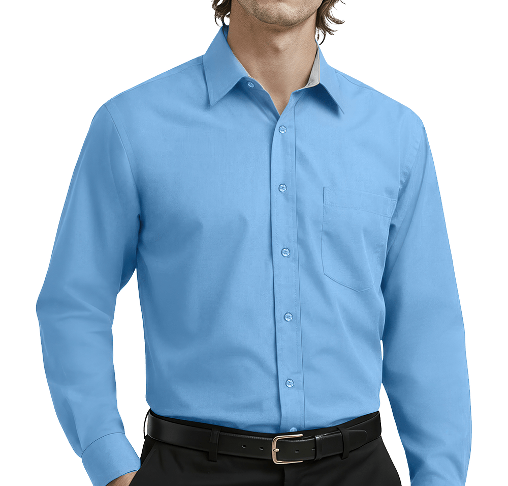 Blue Generation Fine Line Twill Long Sleeve Shirt-default