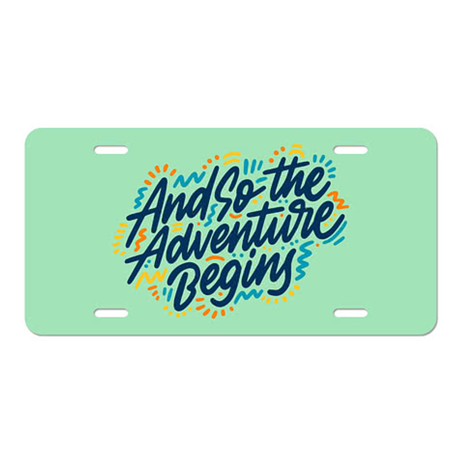 Full Color Custom Vanity License Plate - .023" in White