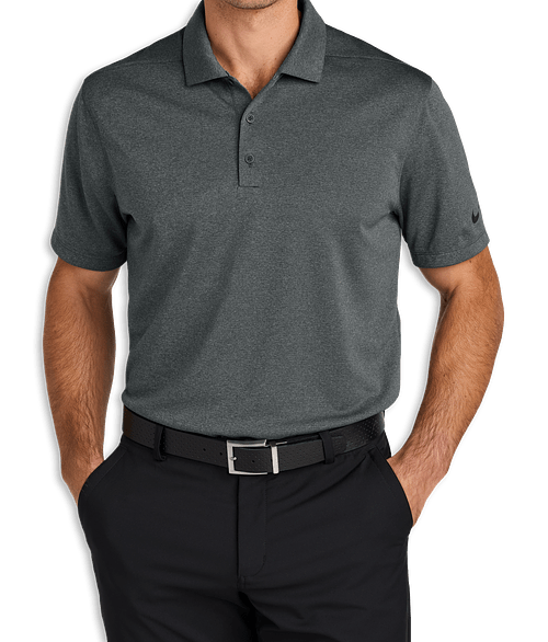 Nike Dri-FIT Smooth Heather Performance Polo in Anthracite Heather