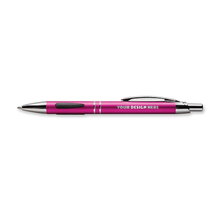 Laser Engraved Vienna Vibe Ballpoint Pen (black ink) in Berry Purple