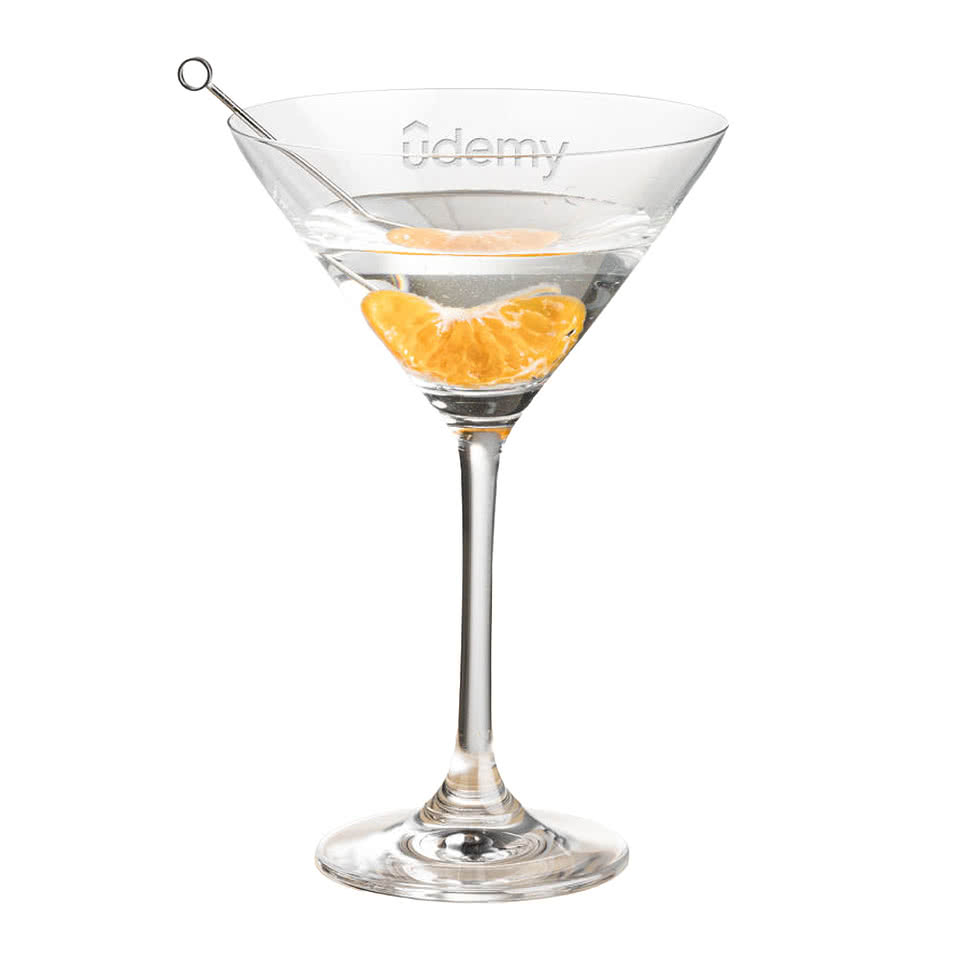 Laser Etched 9.5 oz. Burlington Martini Glass