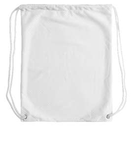 Jersey Mesh Drawstring Bag - Color: White