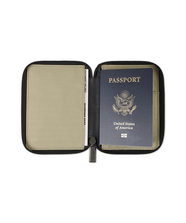 Debossed Samsonite RFID Leather Passport Wallet
