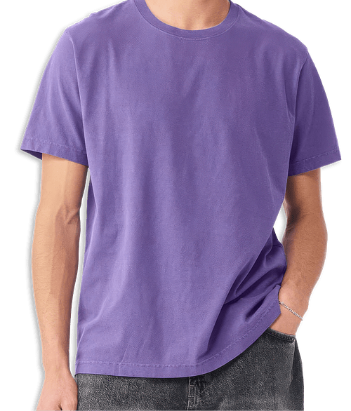 Bella + Canvas Heavyweight Garment Dyed T-shirt in Washed Purple