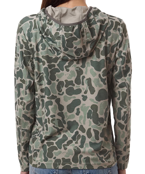 HUK Women's Coldfront+ KC Print Pullover Hoodie
