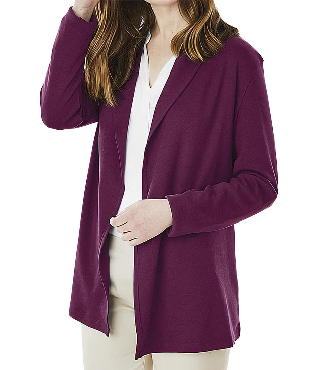 Charles River Women's Supima Cotton Open Cardigan
