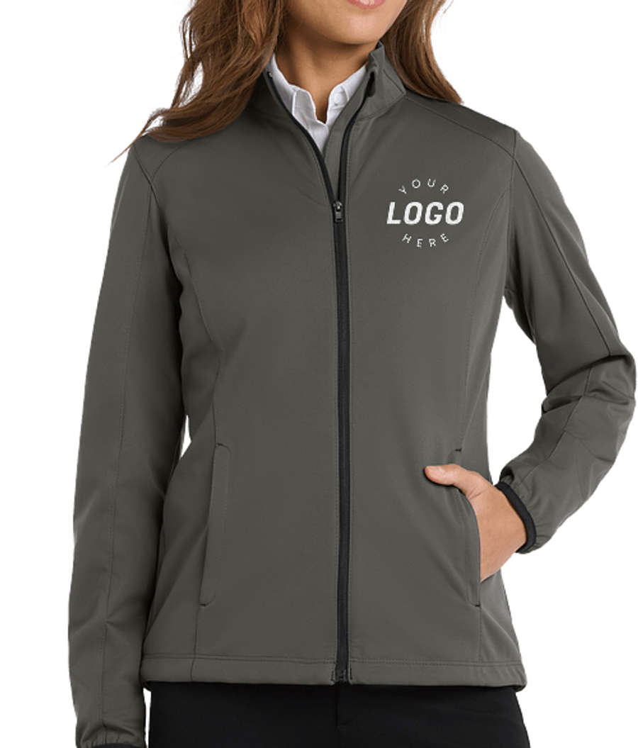Port Authority Women's Lightweight Active Soft Shell Jacket - Embroidered in Grey Steel