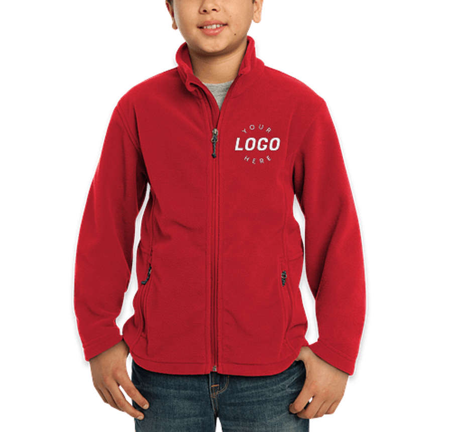 Port Authority Youth Value Fleece Jacket in True Red