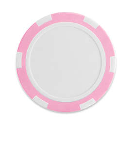 Full Color Six Stripe Poker Chip - Color: Pink