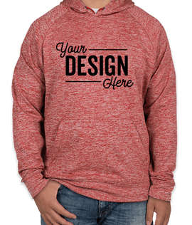 Sport-Tek Electric Heather Performance Pullover Hoodie - Color: Deep Red Electric