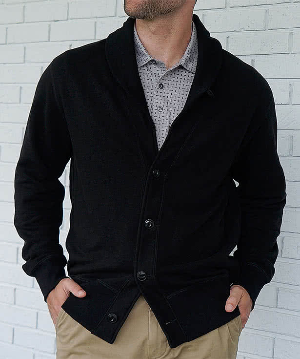 Redwood Classics Hector French Terry Button-Front Cardigan