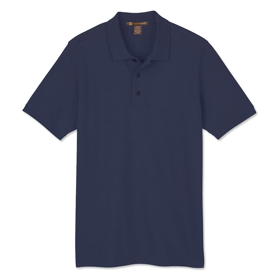 Harriton Valiant Cotton Snag Protect Pique Polo