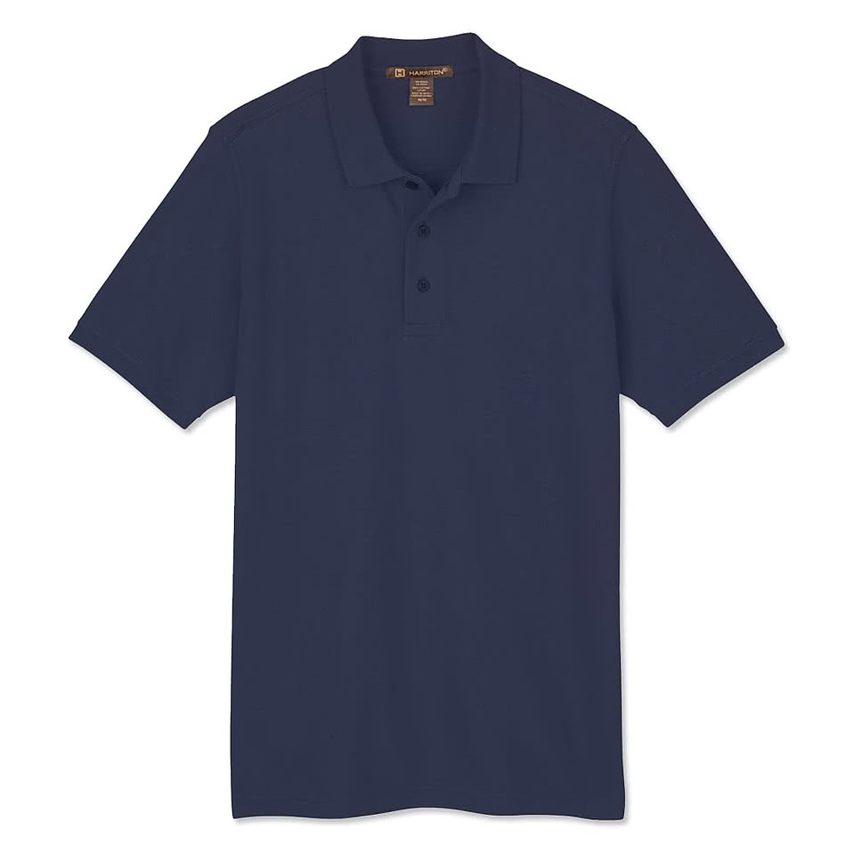 Harriton Valiant Cotton Snag Protect Pique Polo - Printed