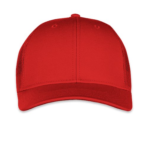 Otto Cap Low Profile Solid Trucker Hat in Red