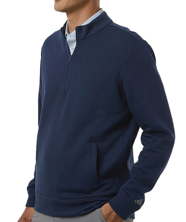 Adidas Elevated Fleece Recycled Performance Quarter-Zip Pullover