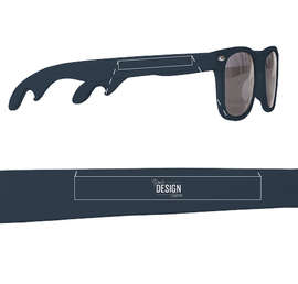 Malibu Bottle Opener Sunglasses - Color: Navy