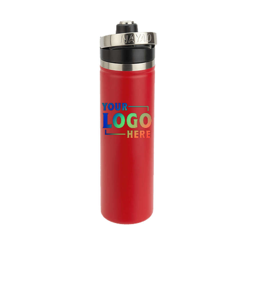 NAYAD Full Color 18 oz. Traveler Stainless Steel Insulated Water Bottle in Red