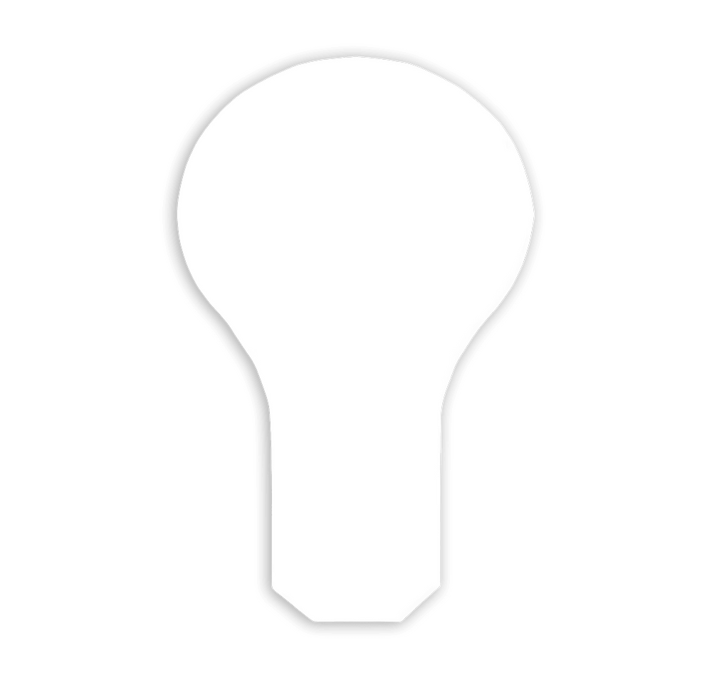 Full Color Re-Stick-It 2 in. x 3 in. Light Bulb Shaped Reusable Decal-default