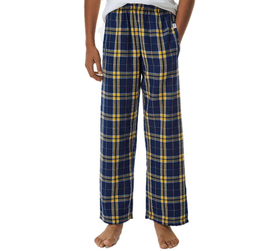 Boxercraft Youth Flannel Plaid Pant in Navy / Gold